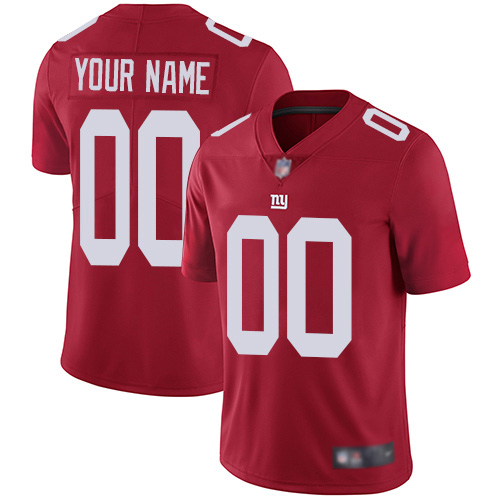 Men New York Giants Customized Red Alternate Vapor Untouchable Custom Limited Football Jersey->customized nfl jersey->Custom Jersey